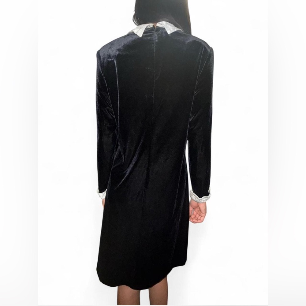Talbots Black Velvet Dress - Picture 4 of 7
